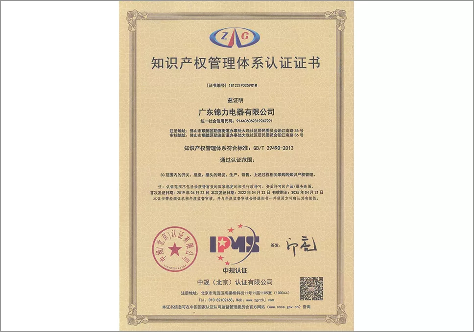 Intellectual Property Management System Certification
